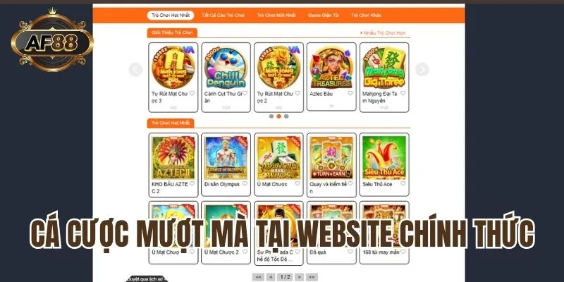 Cá cược mượt mà tại website chính thức